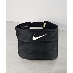 Nike Featherweight Visor Hat Black Strap Back
